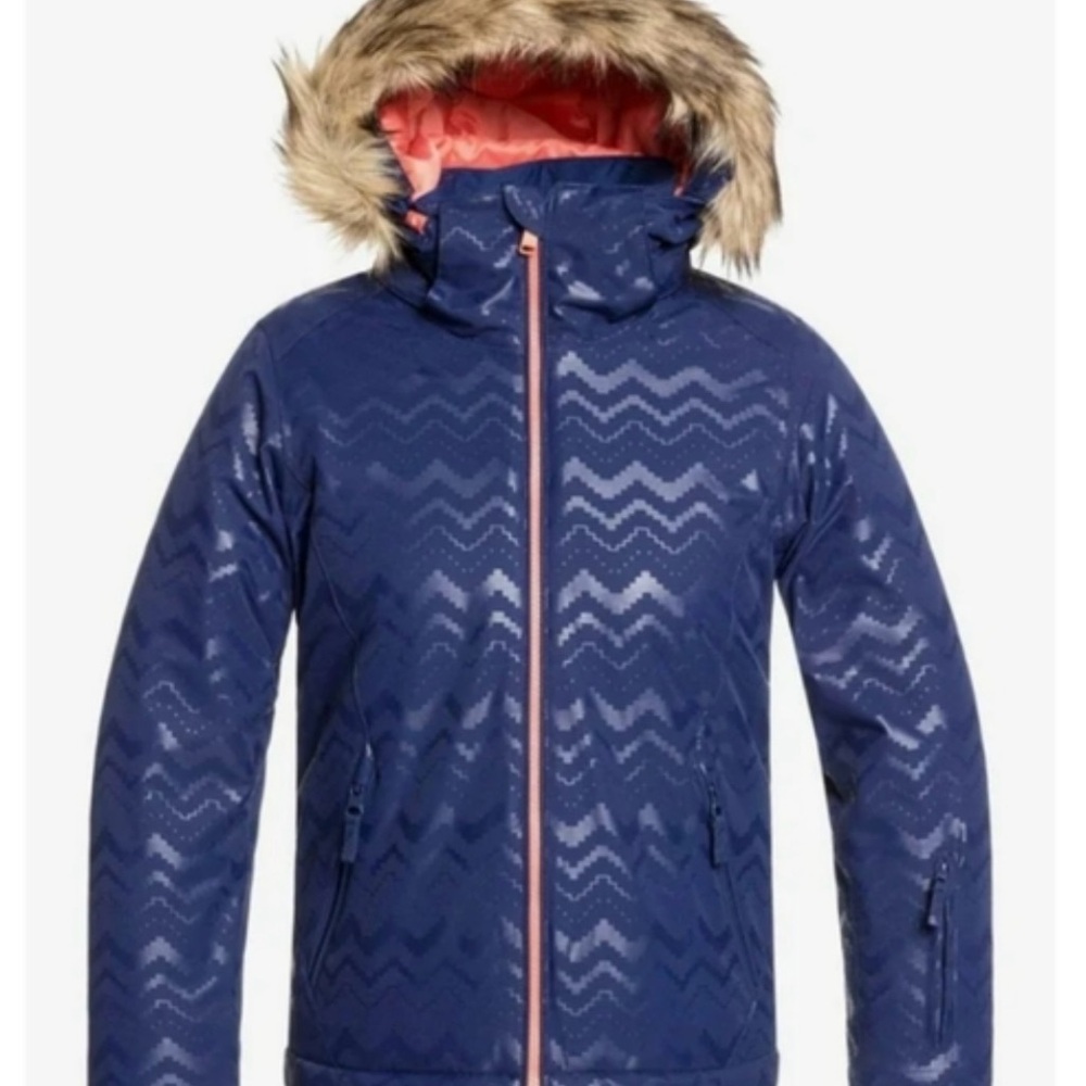 Roxy Black Jacket with Chevron Design